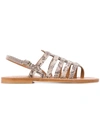 Kjacques Homere Faux Snakeskin Sandals In Duna