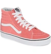 Vans 'sk8-hi' Sneaker In Strawberry Pink/ True White