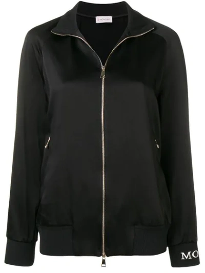 Moncler Invers Acetate & Viscose Sweatshirt In Nero