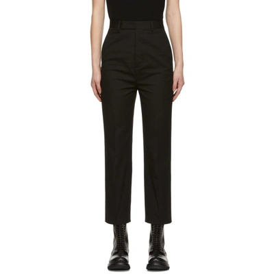 Rick Owens Black Bolans Trousers In 09 Black