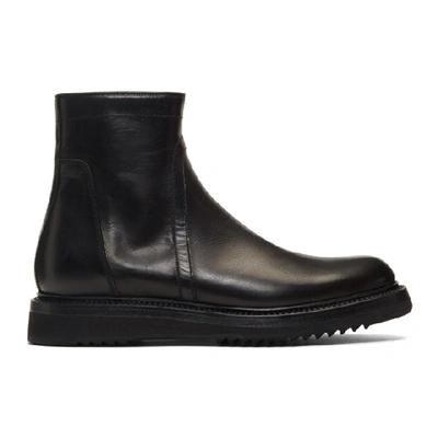 Rick Owens Creeper Black Leather Ankle Boots