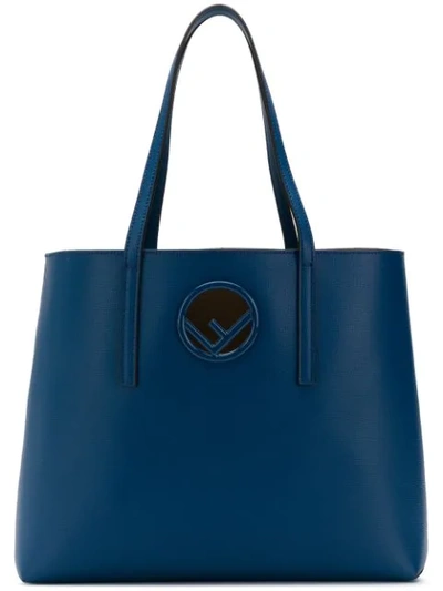 Fendi Ff Tote Bag In Blue