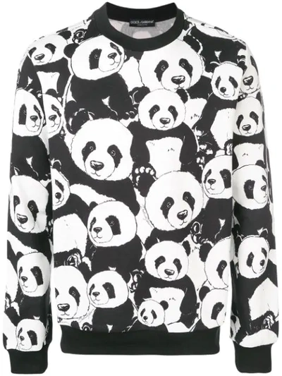 DOLCE & GABBANA PANDA PRINT SWEATSHIRT 