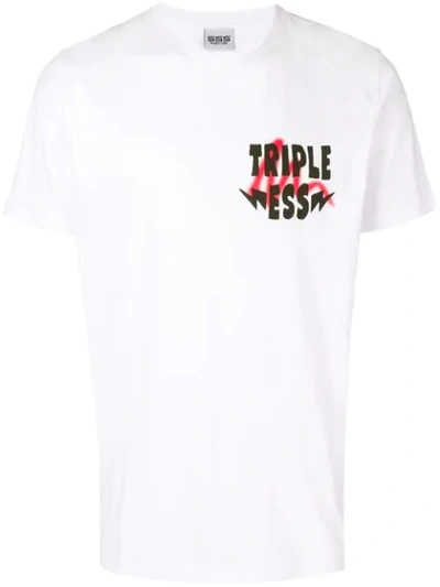 Sss World Corp Triple Ess T-shirt In White