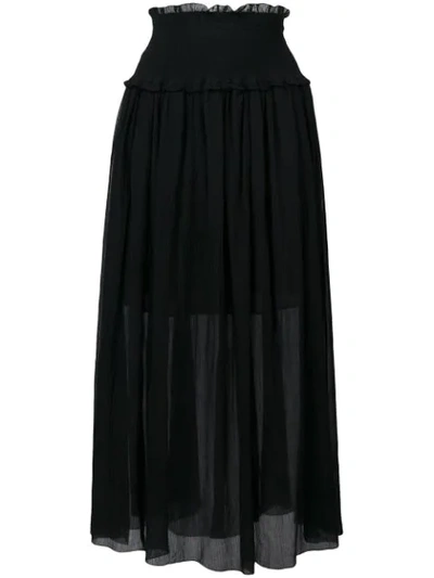 Zimmermann High Waisted Maxi Skirt In Black