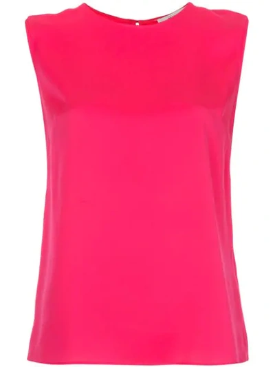 Milly Plain Tank Top In Pink