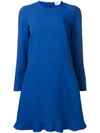 Red Valentino Bow-back Dress In Blue