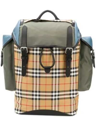 Burberry Iconic Check Backpack In Neutrals