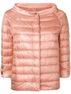 Herno Short Padded Jacket In Pink