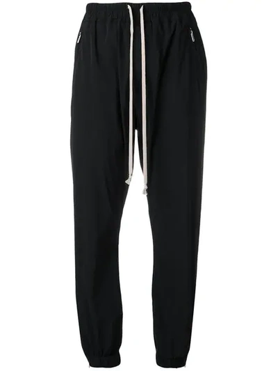 Rick Owens Tapered Trousers In Black