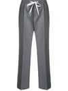 Miu Miu Tailored Style Track Trousers In Grey