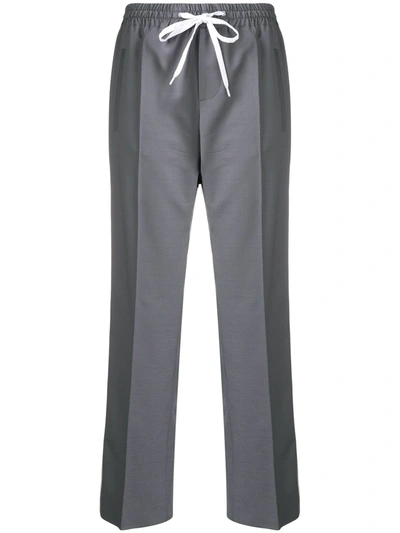 Miu Miu Tailored Style Track Trousers In Grey