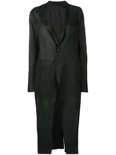 Rick Owens Longline Coat In Black