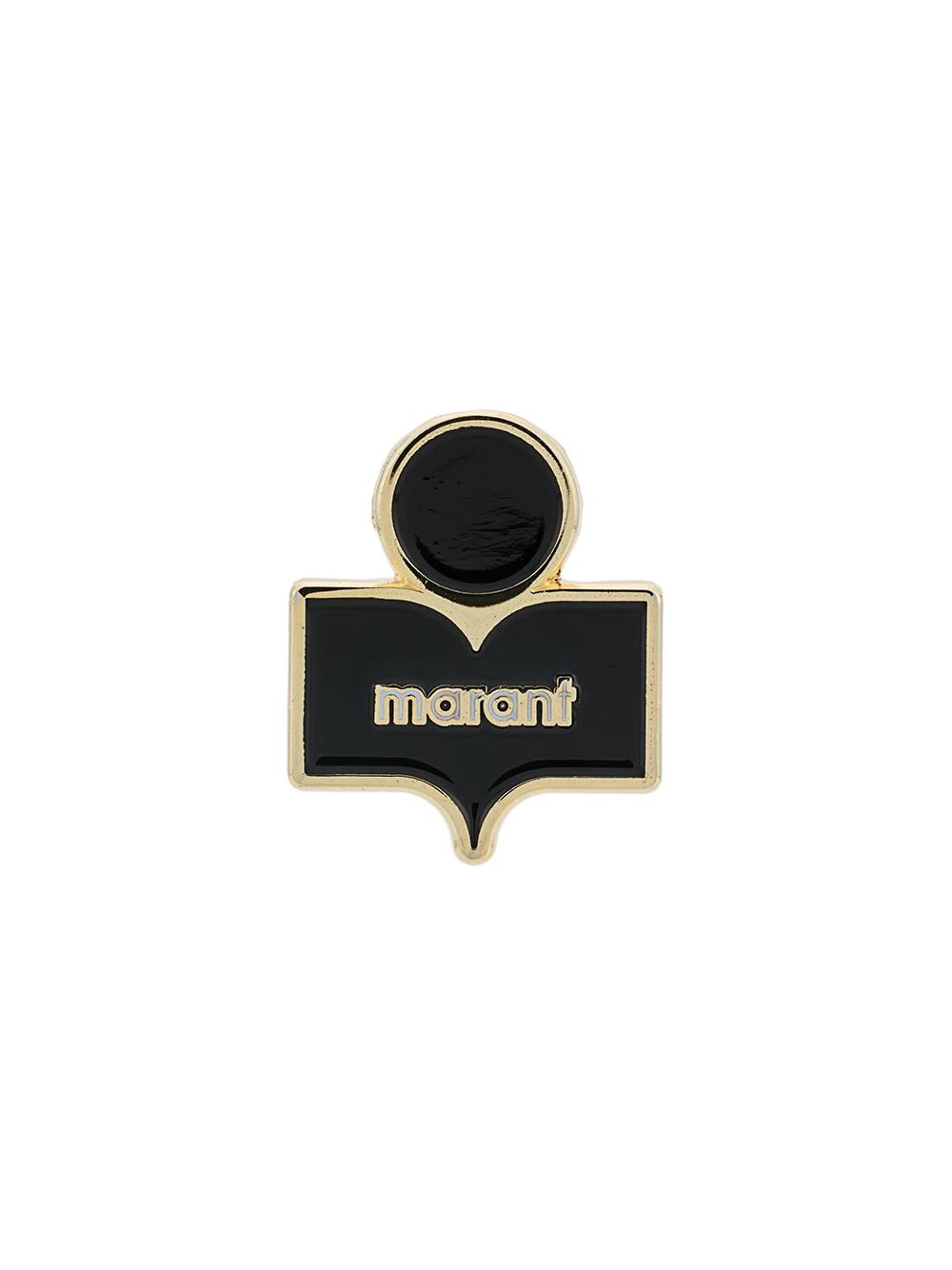 Isabel Marant Logo Enamel Pin - Black | ModeSens