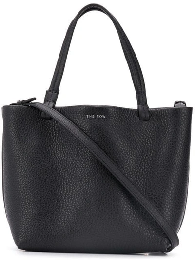 The Row Pebbled Texture Tote In Black
