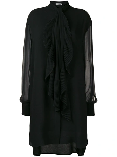Givenchy Ruffle Trim Dress In Black