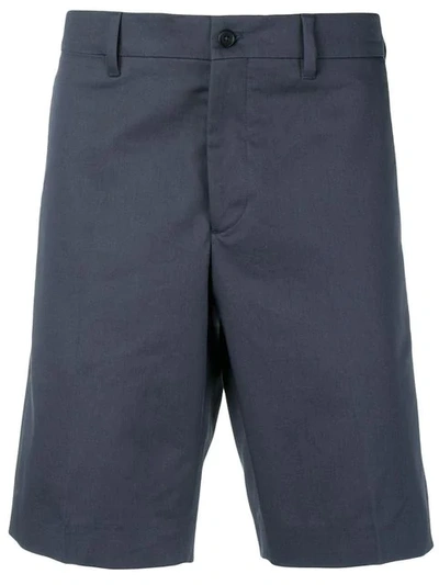 Prada Mid-rise Chino Shorts In Grey