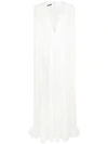 Alex Perry Plunge Cape Gown In White