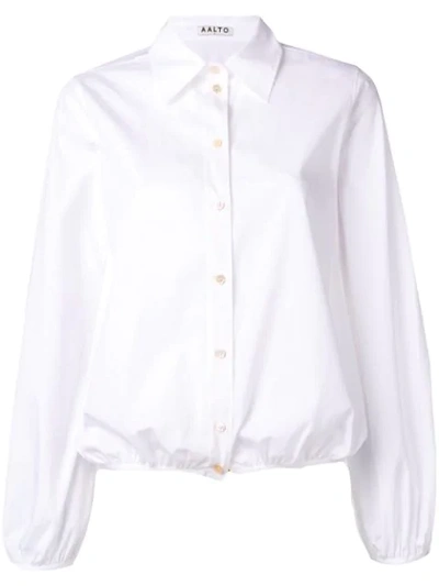 Aalto Poplin Shirt In White