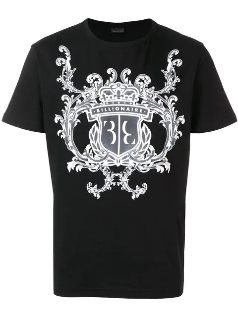 Billionaire Logo Print T-shirt In Black | ModeSens