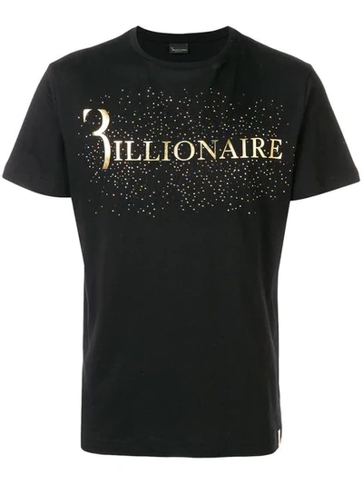 Billionaire Logo Print T-shirt In Black