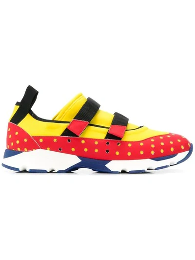 Marni Perforated Panel Sneakers In Z2b52 Yellow