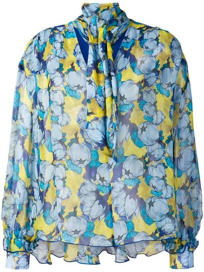 Pinko Floral Long In Blue