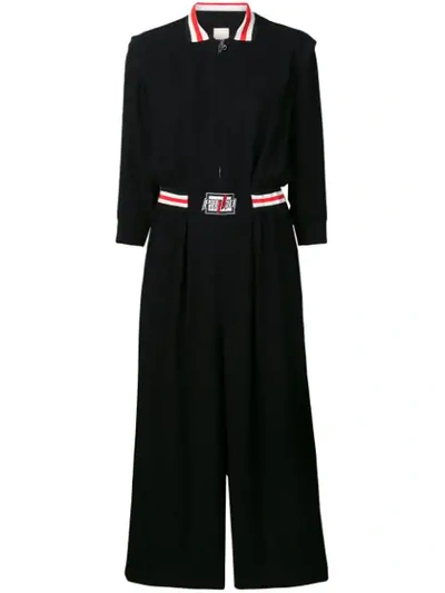 Pinko Belted Long-sleeve Jumpsuit - Black