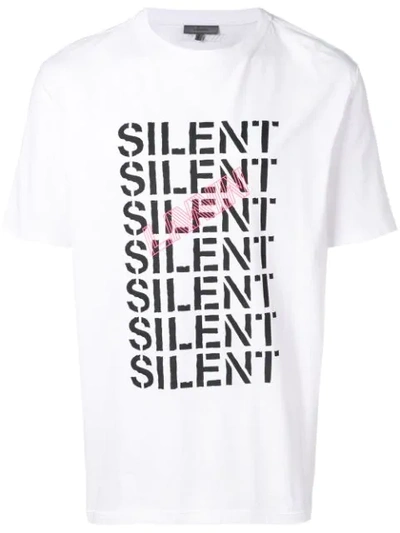 Lanvin T-shirt Mit "silent"-print In White