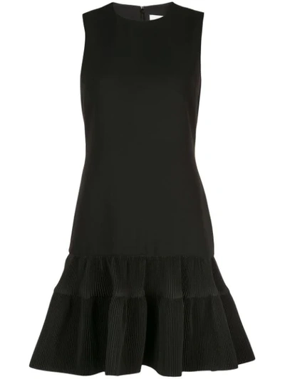 Victoria Victoria Beckham Fitted Peplum Dress In Black