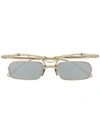 Innerraum Rectangular Shaped Sunglasses In Gold