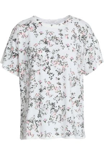 Rag & Bone Woman Floral-print Pima Cotton-jersey T-shirt White