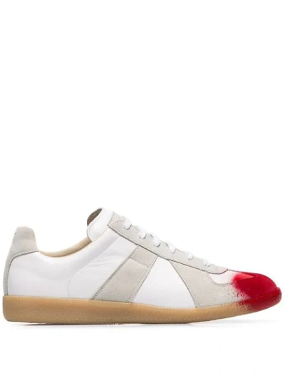 Maison Margiela White And Red Replica Painted Toes Sneakers | ModeSens