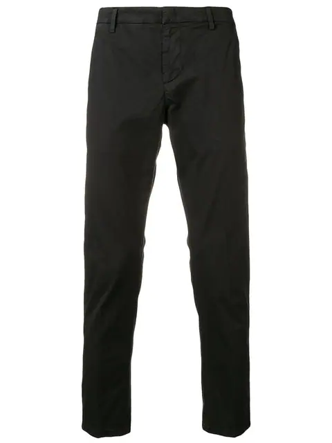 Dondup Cropped Tapered Trousers In Black | ModeSens
