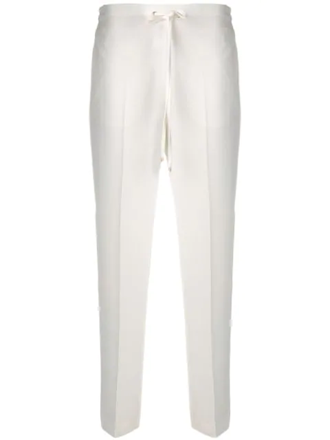 Blumarine Drawstring Trousers In White | ModeSens