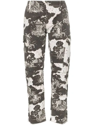 Vyner Articles Cargohose Mit Hawaii-print In Grey