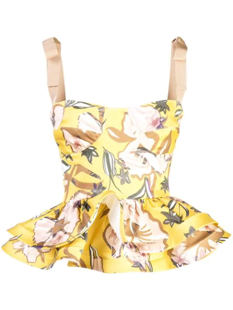 floral print peplum top