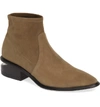 Alexander Wang Kori Stretch Suede Ankle Booties In Khaki Suede