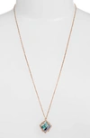 Kendra Scott Kacey Necklace In 14k Gold Plate In Abalone Shell/ Rose Gold