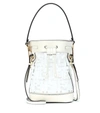 Fendi Mini Mon Tresor Leather-trimmed Plastic Bucket Bag In White