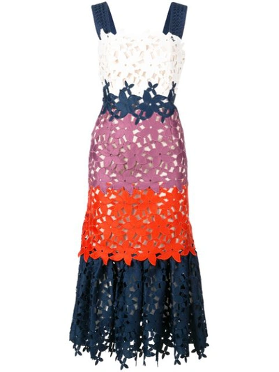 Sea Maisey Colorblock Floral Lace Sleeveless Mermaid Dress In Print