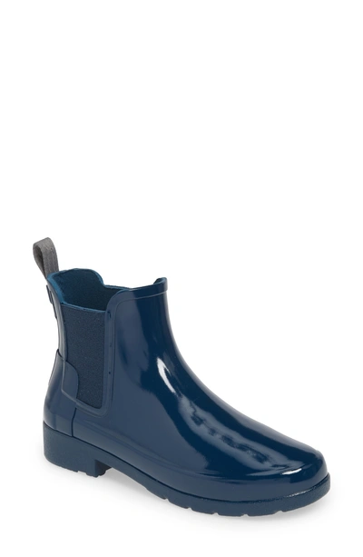 Hunter Original Refined Chelsea Waterproof Rain Boot In Moonlight