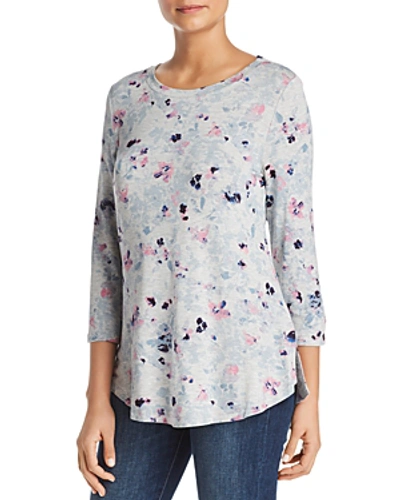 Cupio Abstract Floral Tunic Top In Print