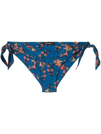 Isabel Marant Floral Bikini Bottom In Blue