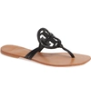 Tory Burch Miller Square Toe Thong Sandal In Perfect Black