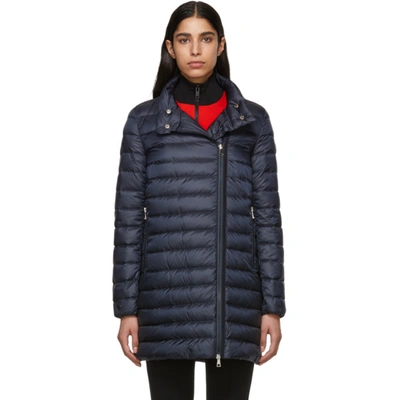 Moncler Berlin Lightweight Down Coat In Navy