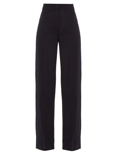 Jacquemus Costume High-rise Wool Trousers In Blue