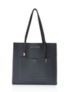 Marc Jacobs Grind T Pocket Leather Tote Bag In Iron