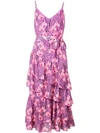 Borgo De Nor Leopard Print Tiered Dress In Pink