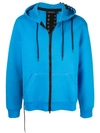 Craig Green Hooded Zip Cardigan In Blue